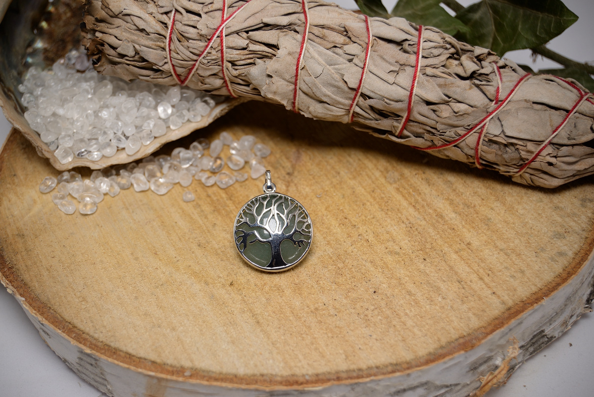 Aventurijn levensboom hanger
