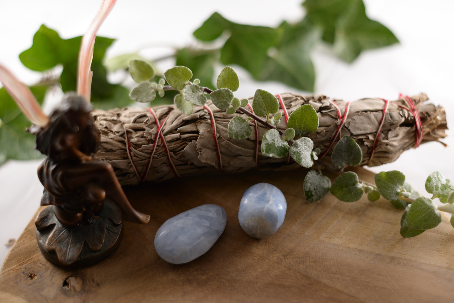 Calciet blauw knuffelsteen